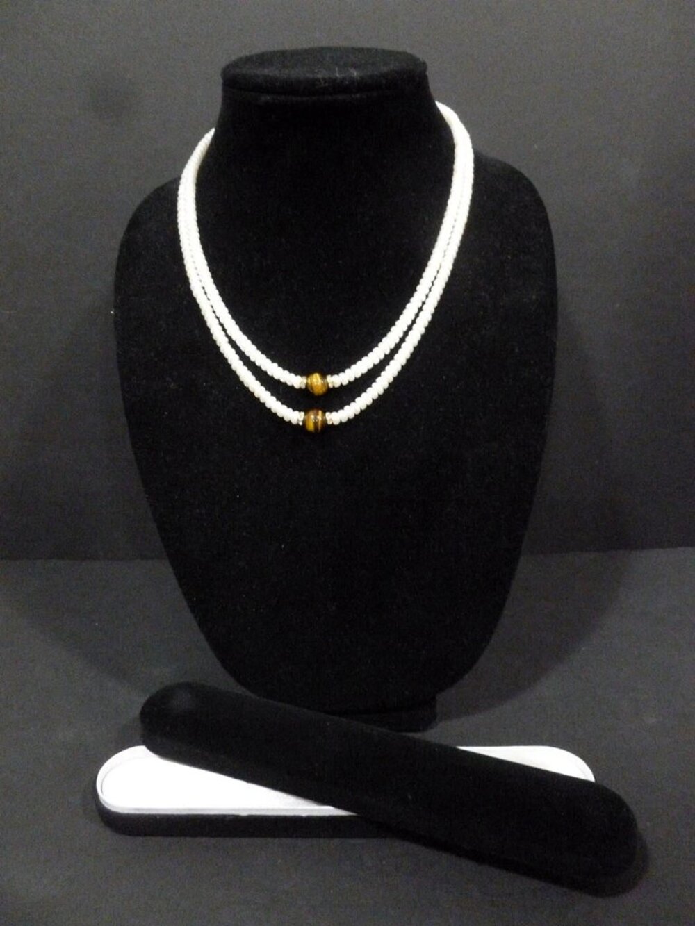 Fabulous Cultured Pearl ( White ) Necklace18" Inch 7 Mm Bead Authentic